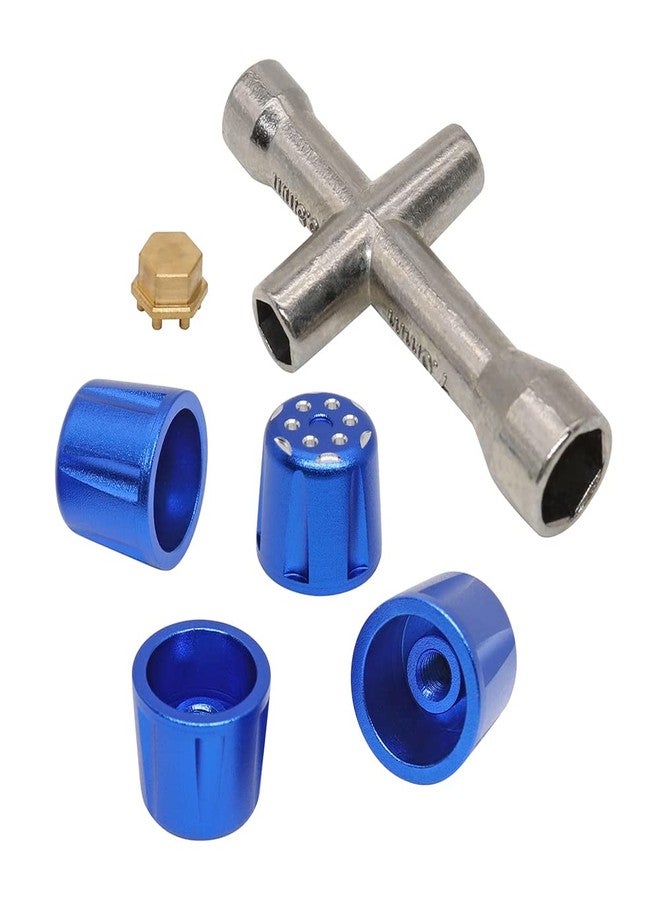 GTHELE Aluminum M3 Wheel Nuts for Axial UTB18 Capra 4WD 1/18 Trail Buggy Upgrade Part 4Pcs（Dark Blue） - Image 1